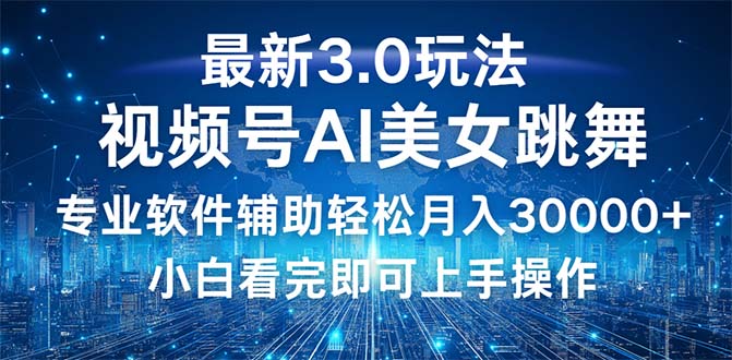 视频号最新3.0玩法，当天起号小白也能轻松月入30000+-北漠网络