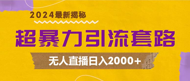 超暴力引流套路，无人直播日入2000+-北漠网络