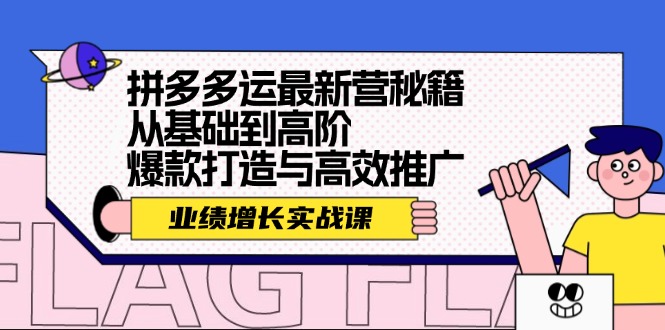 拼多多运最新营秘籍：业绩增长实战课，从基础到高阶，爆款打造与高效推广-北漠网络