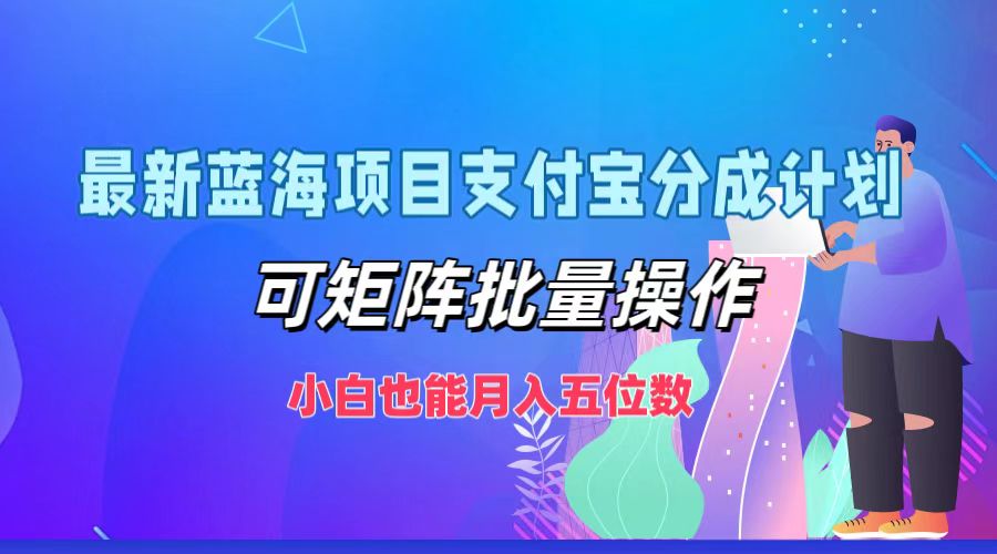 最新蓝海项目支付宝分成计划，可矩阵批量操作，小白也能月入五位数-北漠网络