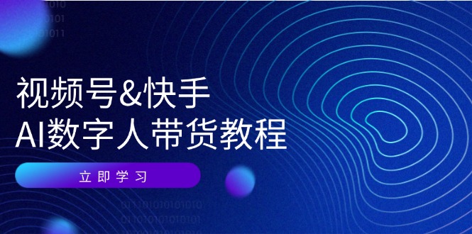 视频号快手AI数字人带货教程：认知、技术、运营、拓展与资源变现-北漠网络