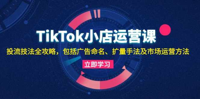 TikTok小店运营课：投流技法全攻略，包括广告命名 扩量手法及市场运营方法-北漠网络