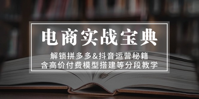 电商实战宝典 解锁拼多多&抖音运营秘籍 含高价付费模型搭建等分段教学-北漠网络