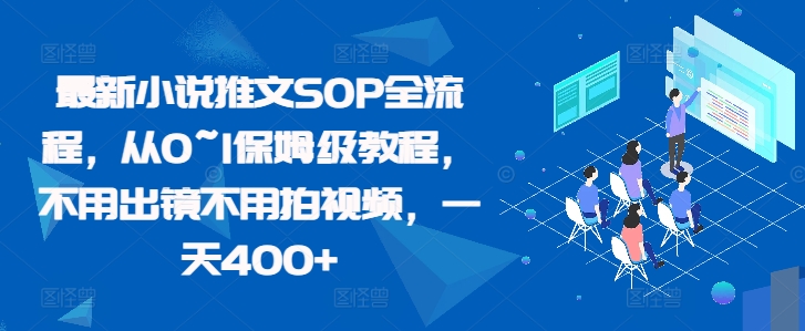 最新小说推文SOP全流程，从0~1保姆级教程，不用出镜不用拍视频，一天400+-北漠网络