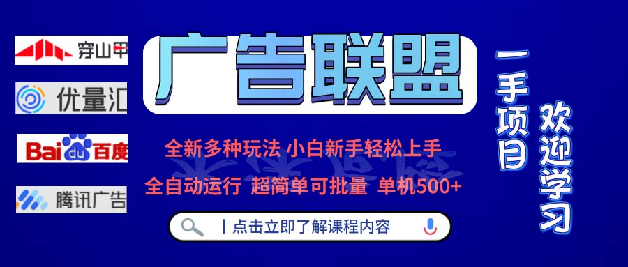 广告联盟 全新多种玩法 单机500+  全自动运行  可批量运行-北漠网络