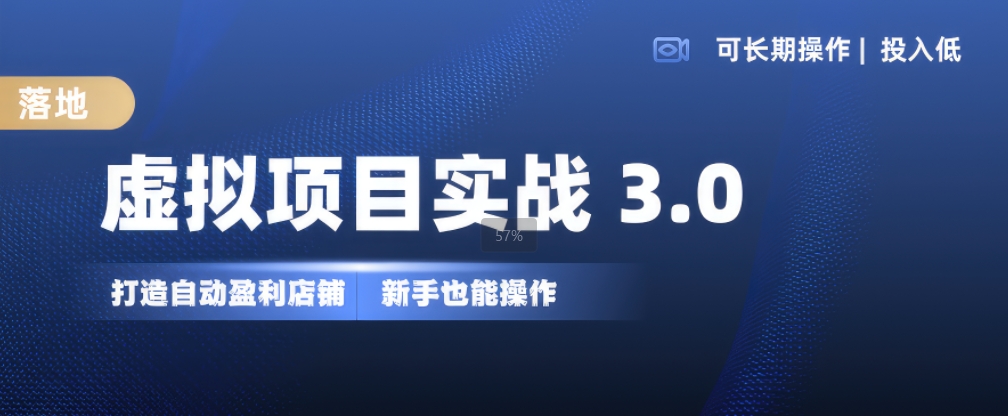 虚拟项目实战3.0，打造自动盈利店铺，可长期操作投入低，新手也能操作-北漠网络