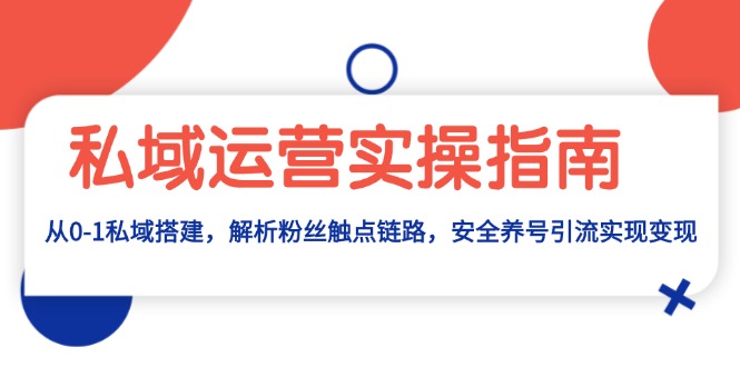 私域流量运营全攻略：零基础打造私域体系，深度解析粉丝互动路径，高效安全养号策略及引流变现技巧-北漠网络