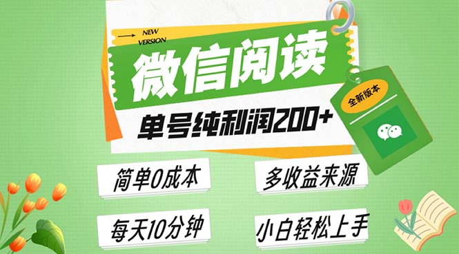 微信阅读6.0版本：每天只需5分钟，单个账号日赚200元以上，支持批量操作，零成本快速盈利策略-北漠网络