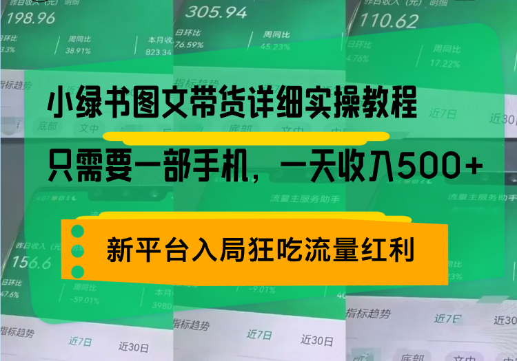 掌握小绿书图文带货技巧：仅需一部手机，日入500+，轻松实现变现-北漠网络