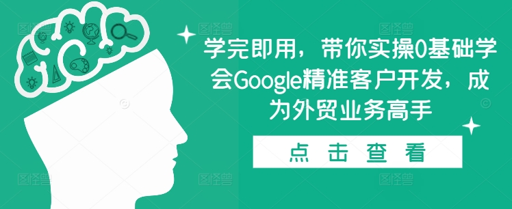 零基础快速上手：掌握Google精准客户开发技巧，迅速成为外贸业务精英-北漠网络