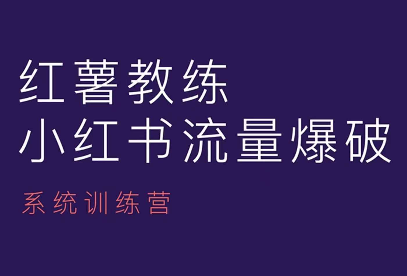 红薯教练：小红书内容运营全攻略，掌握小红书营销技巧的终极指南-北漠网络