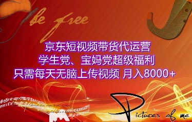 京东短视频带货代运营秘籍：学生党和宝妈的月入8000+赚钱机会，每天轻松上传视频，揭秘成功秘诀-北漠网络