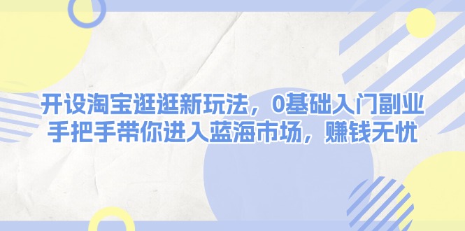 淘宝逛逛新策略：零基础轻松开启副业，专家指导助你挖掘蓝海市场，实现无忧盈利-北漠网络