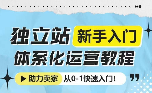 独立站运营新手指南：系统化教程助您从零起步，快速掌握独立站经营技巧！-北漠网络
