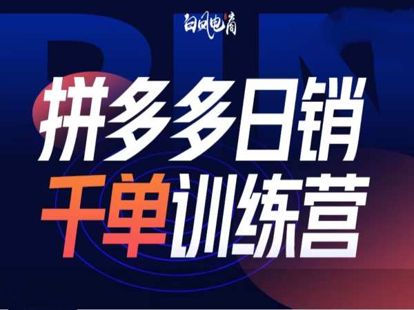 拼多多日销千单训练营第32期：2025年开年电商趋势解析与最新营销策略揭秘-北漠网络