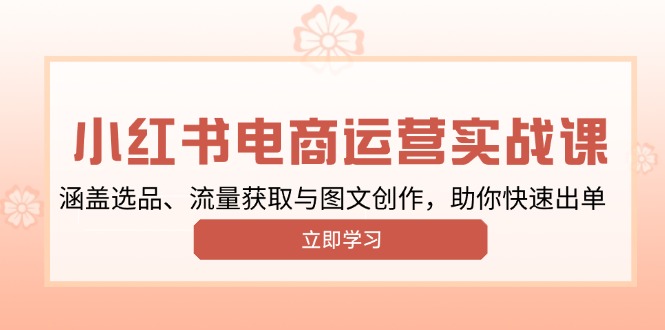 小红书变现运营全攻略：精通选品技巧、高效流量获取与创意图文制作，快速提升销售业绩-北漠网络