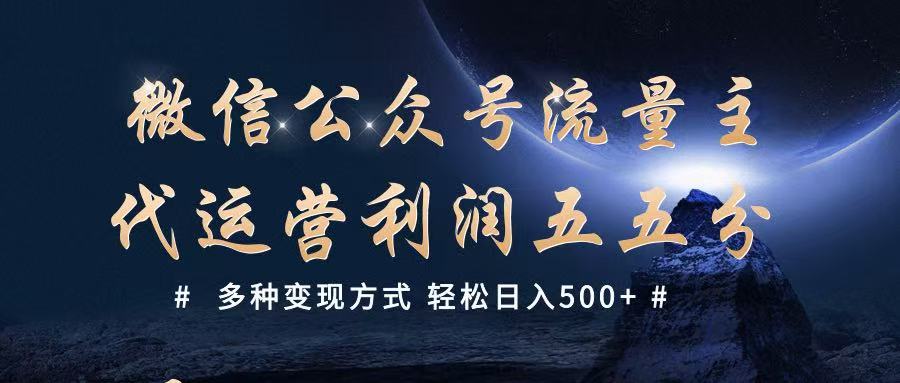 公众号流量主代运营  多种变现方式 轻松日入500+-北漠网络