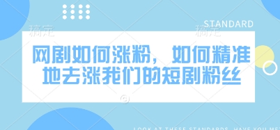 网剧如何涨粉，如何精准地去涨我们的短剧粉丝-北漠网络