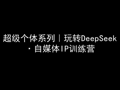 超级个体系列，玩转DeepSeek·自媒体IP训练营，deepseek教程-北漠网络
