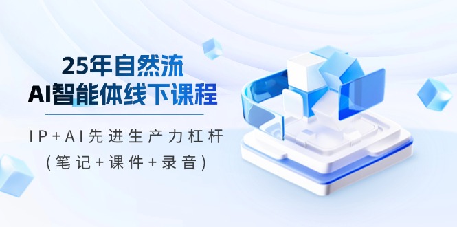 25年自然流AI智能体线下课程：IP与AI结合的先进生产力杠杆（含笔记、课件及录音）-北漠网络