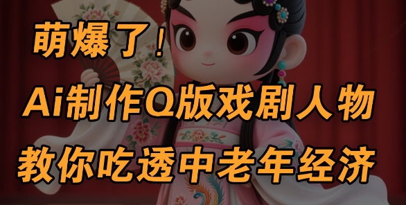用AI打造Q版戏剧角色：教你轻松掌握中老年经济，实现多渠道变现，5分钟速成！-北漠网络