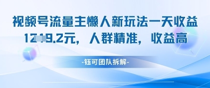 视频号流量主新赚钱秘籍：日赚1000元，定位精准人群实现高收益-北漠网络