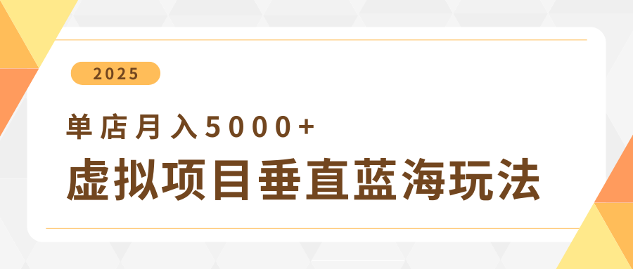 4月虚拟项目垂直玩法揭秘：冷门爆品与蓝海市场，单店月收入超5000元-北漠网络