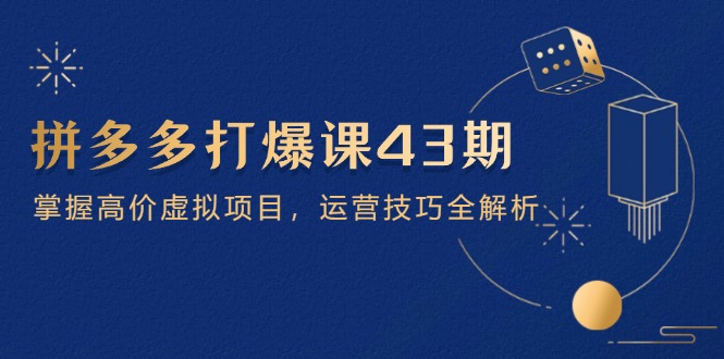 拼多多打爆课第43期：掌握高价虚拟项目与运营技巧的全面解析（15节课程）-北漠网络