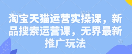 淘宝天猫新品搜索运营实操课程：掌握无界最新推广技巧-北漠网络