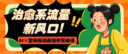 AI赋能宫崎骏动画创作实战课程：从零起步打造治愈系爆款视频-北漠网络