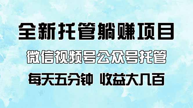 全新微信视频号与公众号托管代运营项目，每天仅需五分钟，轻松赚取数百元收益-北漠网络
