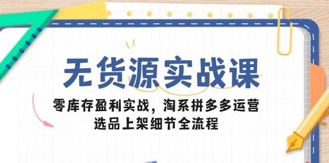 无货源盈利实战课：拼多多与淘系运营全流程，详解选品与上架技巧-北漠网络