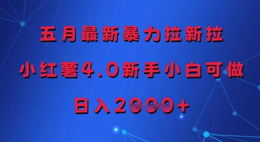 五月最新暴力引流秘籍，小红书4.0新手必看，轻松日入多单！-北漠网络