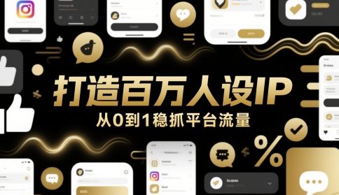 创建百万级人设IP：从零起步有效捕获平台流量-北漠网络