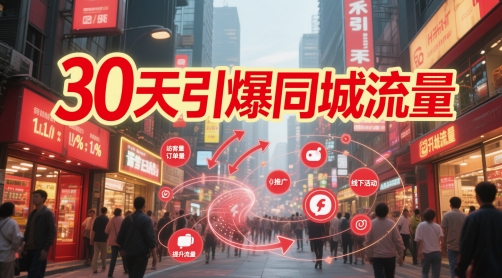 30天提升同城流量的十大策略：团购、认知、引流、顾客、达人与老板IP投放技巧-北漠网络