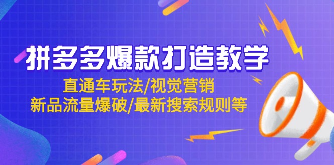 拼多多爆款打造攻略：直通车操作技巧、视觉营销策略、新品流量爆破方法与最新搜索规则-北漠网络