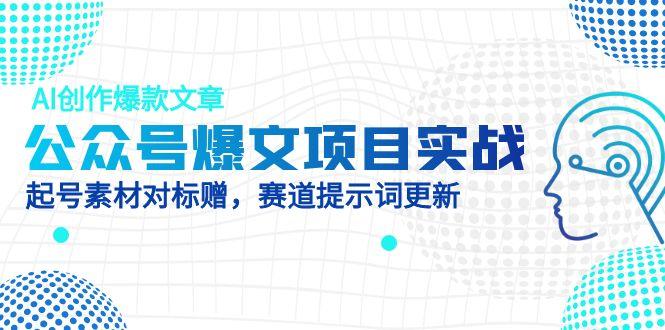 公众号爆文项目实战：如何利用AI创作高质量文章及对标赠送的起号素材（附赛道AI提示词）-北漠网络