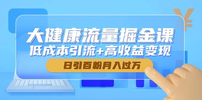 大健康领域流量获取与变现秘籍：低成本引流实现每日百粉，月收入轻松过万-北漠网络