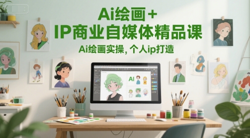 AI绘画与个人IP塑造：高质量商业自媒体课程实操指南-北漠网络