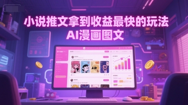 快速获取收益的小说推文玩法：AI漫画图文解析-北漠网络